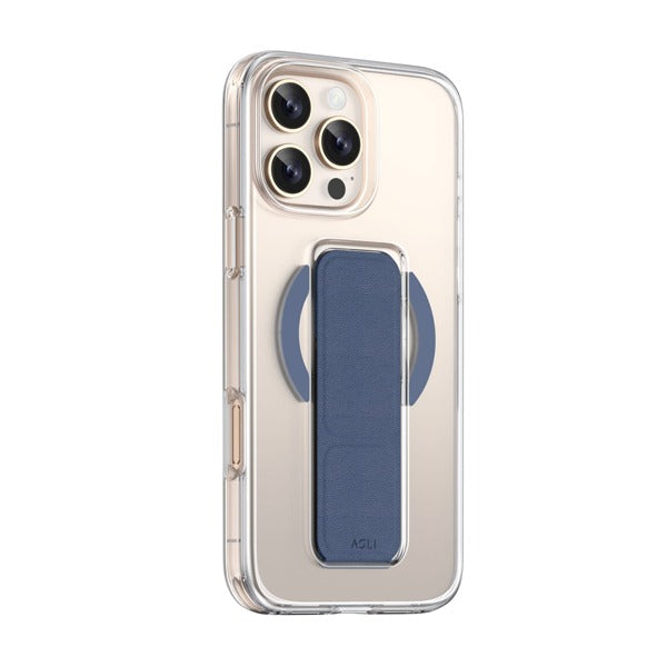 كڤر حماية مع مسكة جلدية من أسلي جلوبال لهاتف iPhone 15 Pro | شفاف/أزرق كڤر حماية مع مسكة جلدية من أسلي جلوبال لهاتف iPhone 15 Pro | شفاف/أزرق